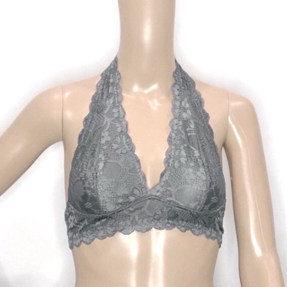 Free People Lace Halter Bralette